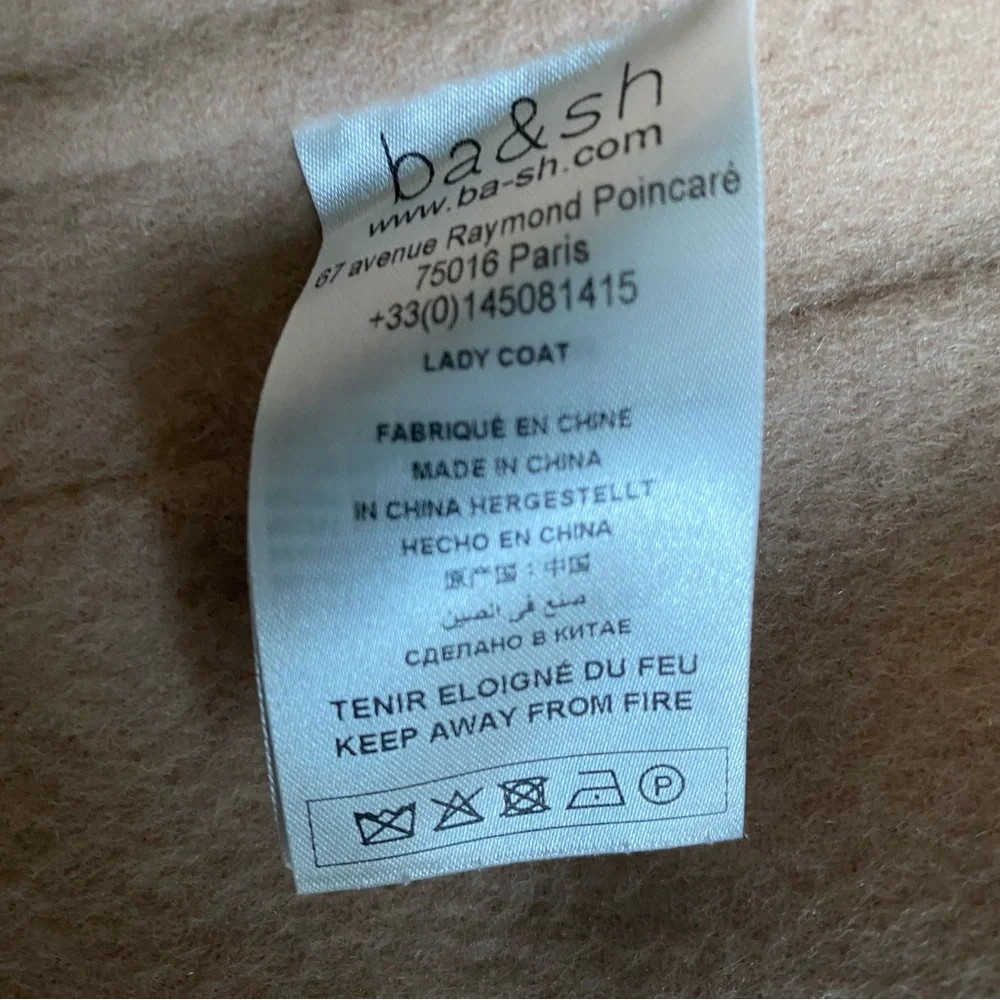 BA&SH Blame Belted Brushed Wool Short Coat - 1 (S) - Picture 13 of 15